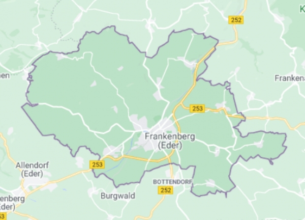So sieht das Frankenberger Stadtgebiet seit mittlerweile über 50 Jahren aus. 